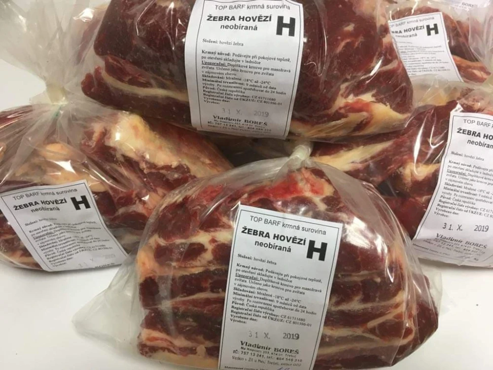 Hovězí žebra neobíraná 800g