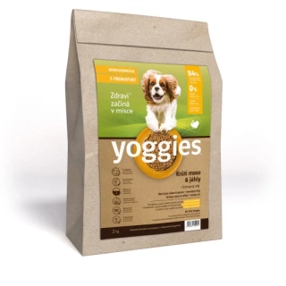 2kg MINIGRANULE Monoproteinové Yoggies s krůtím masem a jáhly, lisované za stude