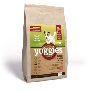5kg Yoggies Kuřecí&hovězí maso, minigranule lisované za studena s probiotiky