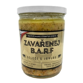 Zavařenej BARF selečí s jáhlou 375g