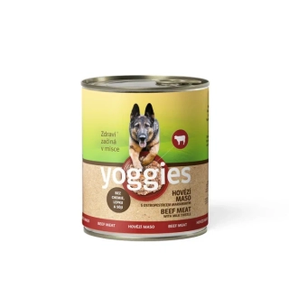 800g Yoggies hovězí konzerva s ostropestřcem mariánským